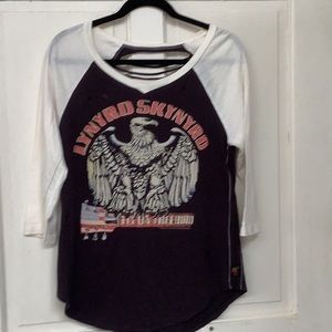 Lynyrd Skynyrd Fly On Freebird women’s distressed t-shirt